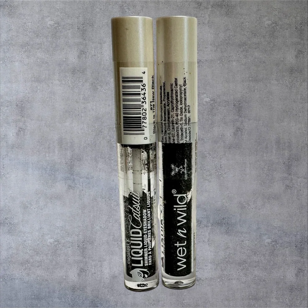 Wet n Wild Liquid‎ Eyeshadow 571 Catsuit 0.12oz Black New 2PK Shimmer